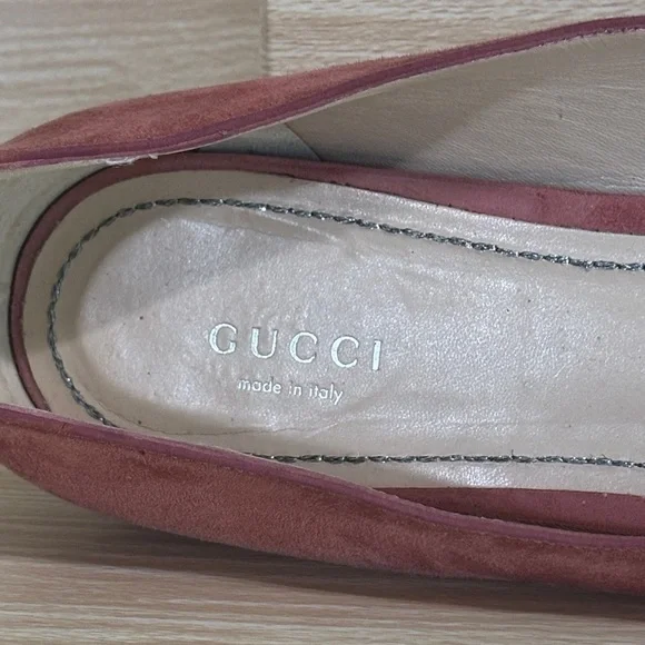 Gucci Dionysus Crystal Pink Suede Flats US 11 Statement Designer - Picture 2 of 9